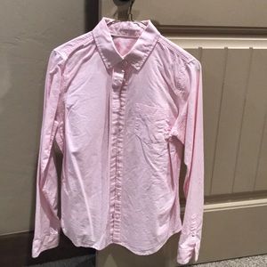 Pink Button Up Top with Pocket